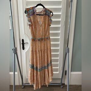 Current Air Multicolor Patterned Midi Dress